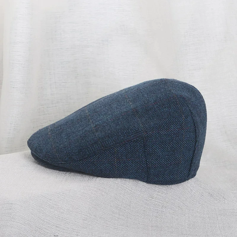 Autumn Beret Hat for Baby Boys Girls Retro Wool Infant Hats Striped Newsboy Flat Cap Winter Toddler Kids Accessories 1-4Y