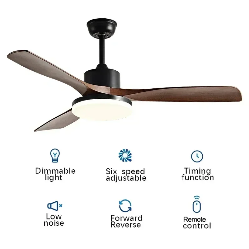 

52inch Restaurant Fan lights Simplicity Ceiling fan Indoor Living Room DC 110V 220V Remote Control Strong winds Electric fans