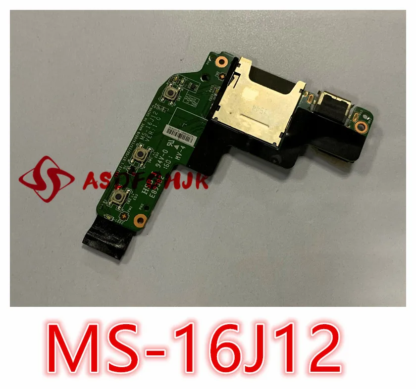 

Original FOR MSI GE72 GP72 PE70 GE62 GP62 PE60 GSeries Laptop USB Card Reader Media Button Board MS-16J12 VER 1.0 100% tesed ok