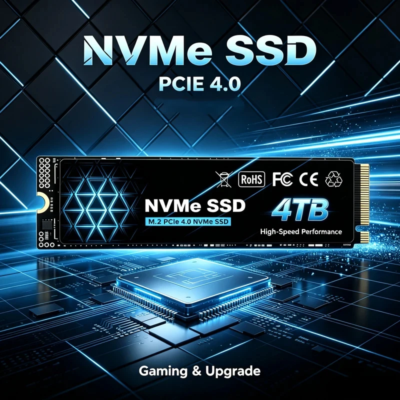 SSD NVMe M.2 2280 LSKJ, PCIe 4.0 X4, TLC 3D NAND, 500 GB/1 TB/2 TB/4 TB, unidade interna para jogos, compatível com PS5, computadores de mesa e portáteis.