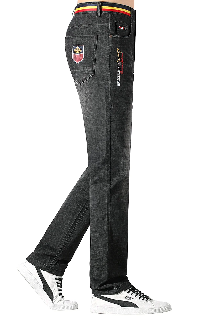 Bruce&Shark 2024 New Summer Men\'s Jeans Stretch Loose Fit Straight Thin Jeans for Men Casual Fashion Korean Style Man Jeans