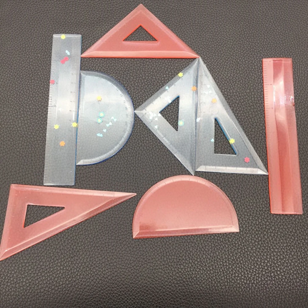 

4PCS Crystal Epoxy Ruler Mould Resin Casting Measurement Tools Irregular Silicone DIY Craft Projects Birthday Gifts Jewelry