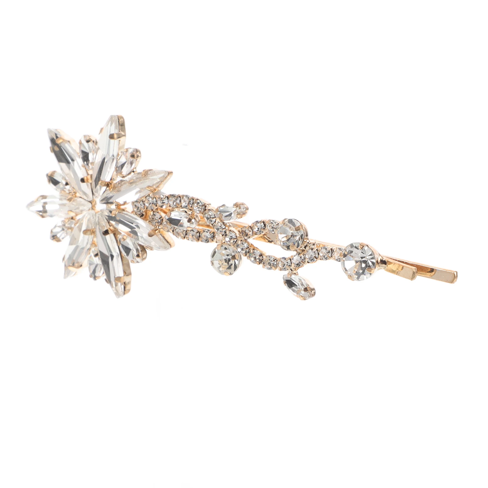 

Rhinestone Hair Clips Crystal Bobby Pins Accessories Golden Rhinestones Wedding Prom Elegant Sparkle Hairpins Updos Bride