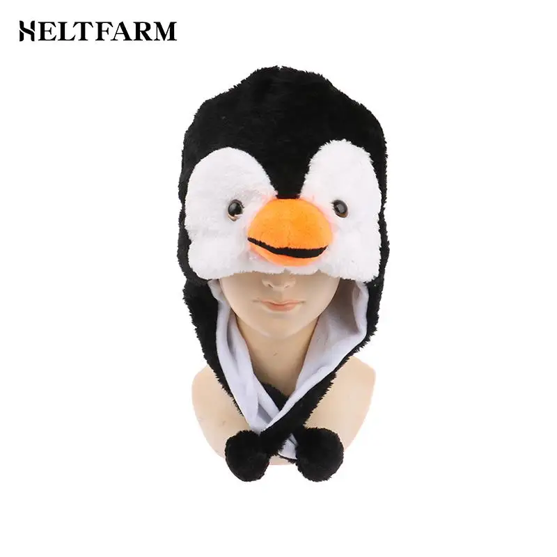 1PC Cartoon Animal Penguin Mascot Plush Warm Cap Hat Warmer Penguin Mascot Plush Warm Cap Hat Warmer