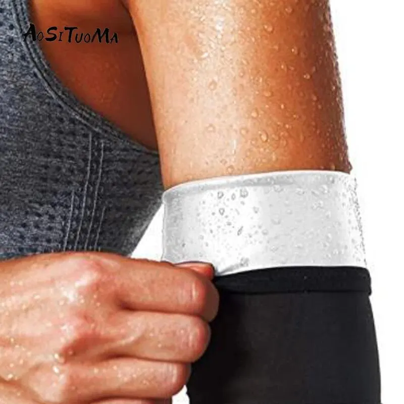 Body Sculpting Sweat Arm Sleeve Sports Fitness Protective Sleeve Dull Sweat Arm Sleeve for Women Trim Arm Band