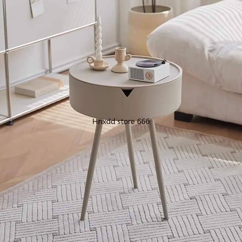 Bedroom storage cabinet simple bedside rack small bedside table fan image 3