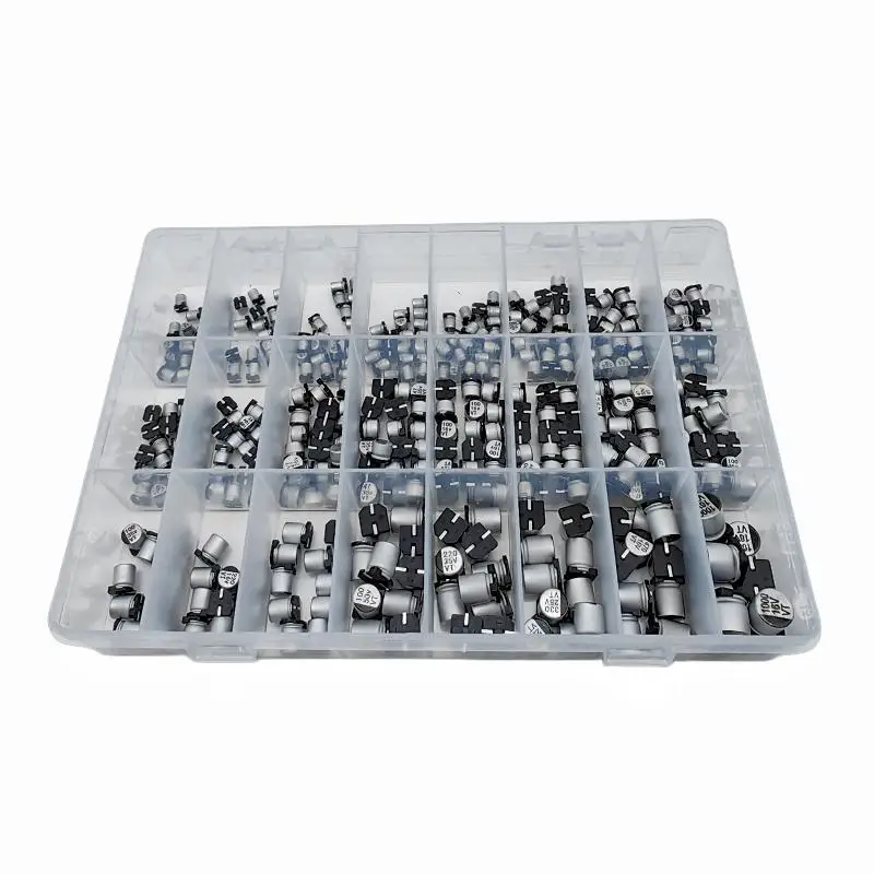 400pcs/lot 1uF-1000uF 24 Values Assorted Kit Electrolytic Capacitor SMD Aluminum Electrolytic Capacitor