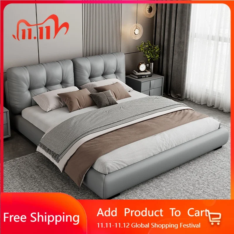Enclosed Modern Simple Bed Italian Minimalist Light Luxury Designer Quality Bed Aesthetics Trendy Beliche Postmodern Furniture