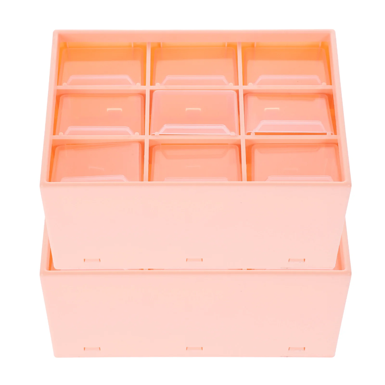 

2pcs Unit Clear Desk Organizer Box For Office Stationery Cosmetics Small Items Plastic Desktop Drawer Units File Cabinet Box
