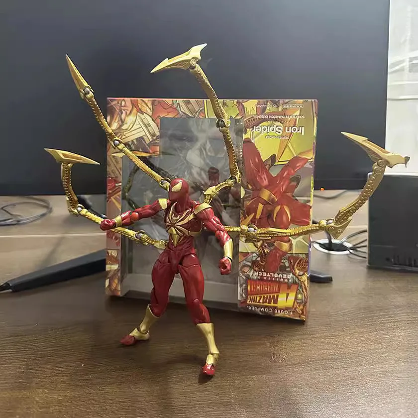 Auf Lager Ocean Hall Yamaguchi-Stil Iron Spider Man Rot und Schwarz 6-Zoll Bewegliche Figur Modell Geschenk für Fans