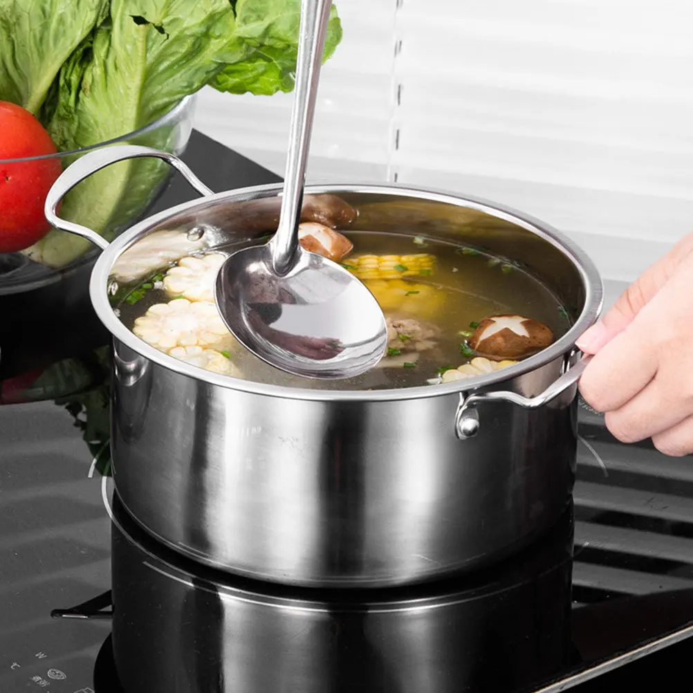 Pentola per zuppa in acciaio inossidabile Pentola calda multifunzionale Spezzatino per noodle Cottura pentola da cucina Coperchio pentola in acciaio inossidabile