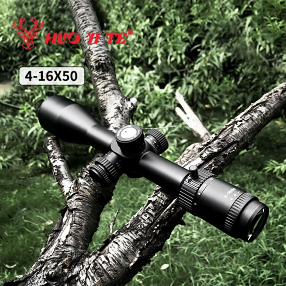 MT 4 16X50 AOL Hunting Rifle Scope Red Illuminated & Mil Dot Reticle Fully Multi Coated Lens Adjustable Optic Objective