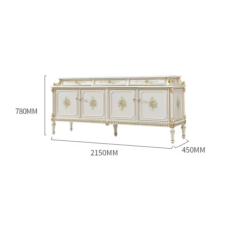 

Буфет для ресторана, роскошный антикварный дизайн шкафа с росписью ручной работы