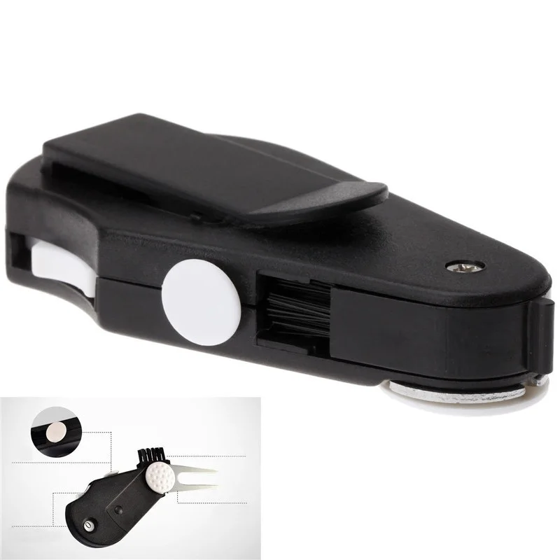 New Golf 5-in-1 Multi Pocket Tool Putting Green Golf Divot Tools/Groove Cleaner/Brush/Ball Mark/Score Counter Golf Accessories