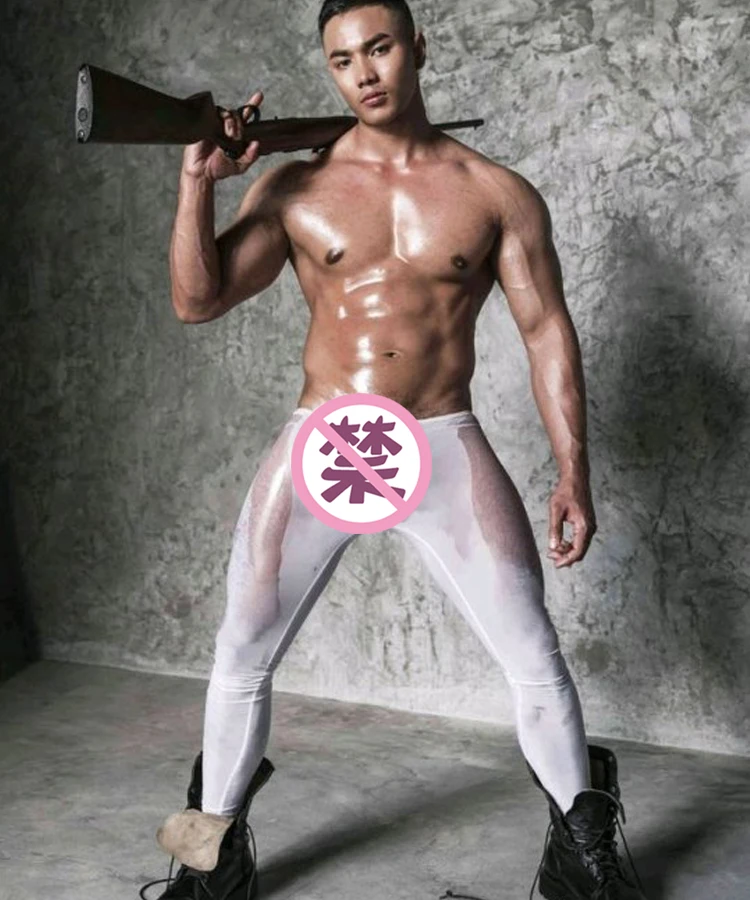 

Men's Sexy Long Johns Ice Silk Body Shaper Leggings Underwear Men's Shapewear Compression Lounge Pants Sleepwear Bottoms