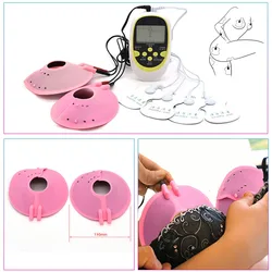 BDSM Bondage Electric Shock Nipple Sucker Clamp Electro Shock Sex Nipple Paste Pads Breast Stimulate Massage Pads Woman Sex Toys