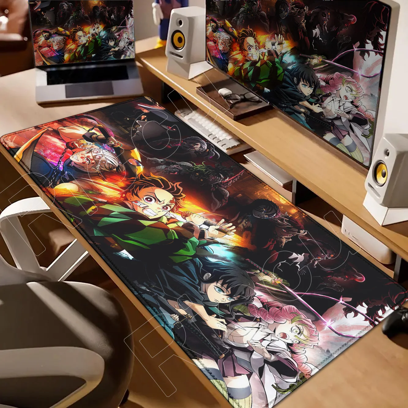 

New Cool Wallpaper Anime Demon Slayer Mousepad HD Printing Computer Gaming Locking Edge Non-slip Mouse Pad Keyboard PC Desk Mats
