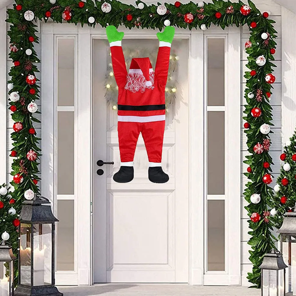 

Christmas Climbing Santa Claus Decoration Hanging Xmas Ornament for Tree Wall Roof Festive Atmosphere Gift Santa Decor