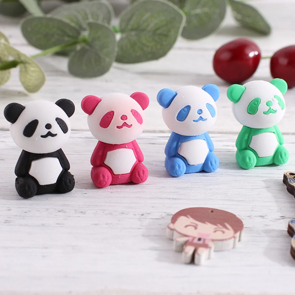 SAFIGLE 36pcs Panda Erasers for Kids Cute Animal Mini Bulk School Supplies Toddler Party Favors Cartoon Bear Catcher