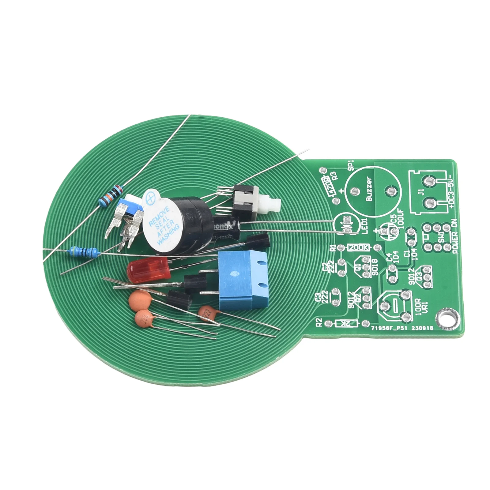 Kit detektor logam elektronik DC 3 V-5 V, modul papan Sensor tanpa kontak DIY, Kit detektor logam elektronik