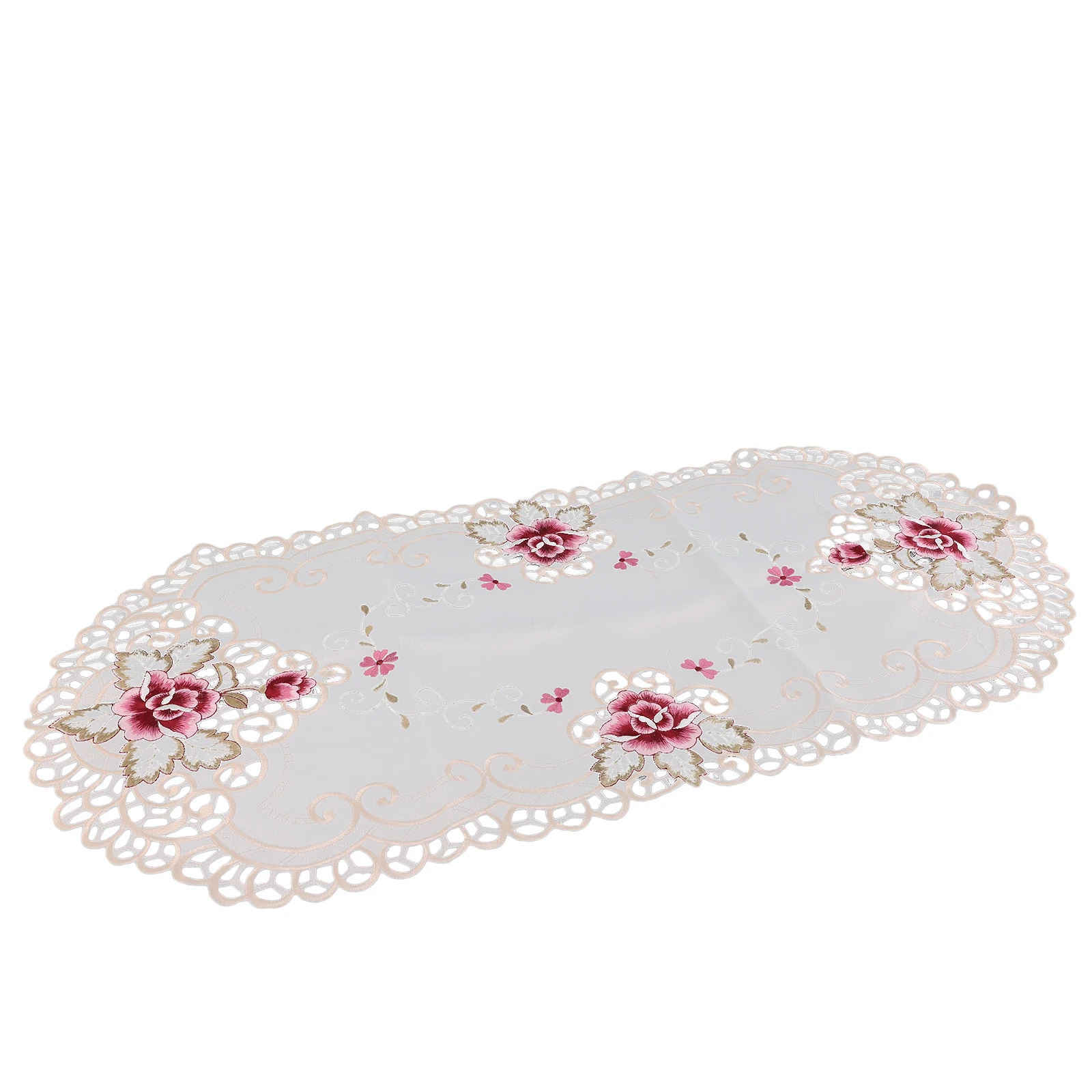 High quality Practical Tablecloth Small Table Cover Home Decor Lace Oval Reusable Table Runners Washable White