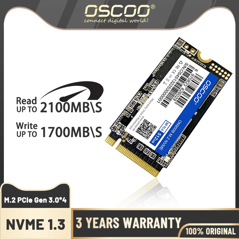 OSCOO-Disco rígido interno de estado sólido, SSD, M.2 NVMe, PCIe 3.0, 512GB, 256GB, 1TB, apto para desktop, laptop, PC