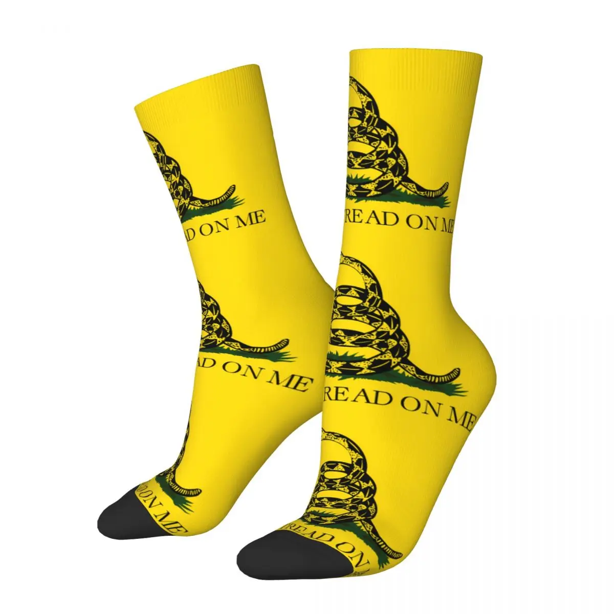 Funny Men's Socks Dont Tread On Me Retro Hip Hop Novelty Crew Sock Gift Pattern Printed