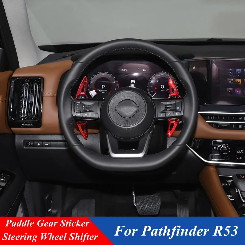 For Nissan Pathfinder R53 2024 Accessories Car Steering Wheel Shifter Paddle Gear Extender Sticker Styling 2021 2022 2023