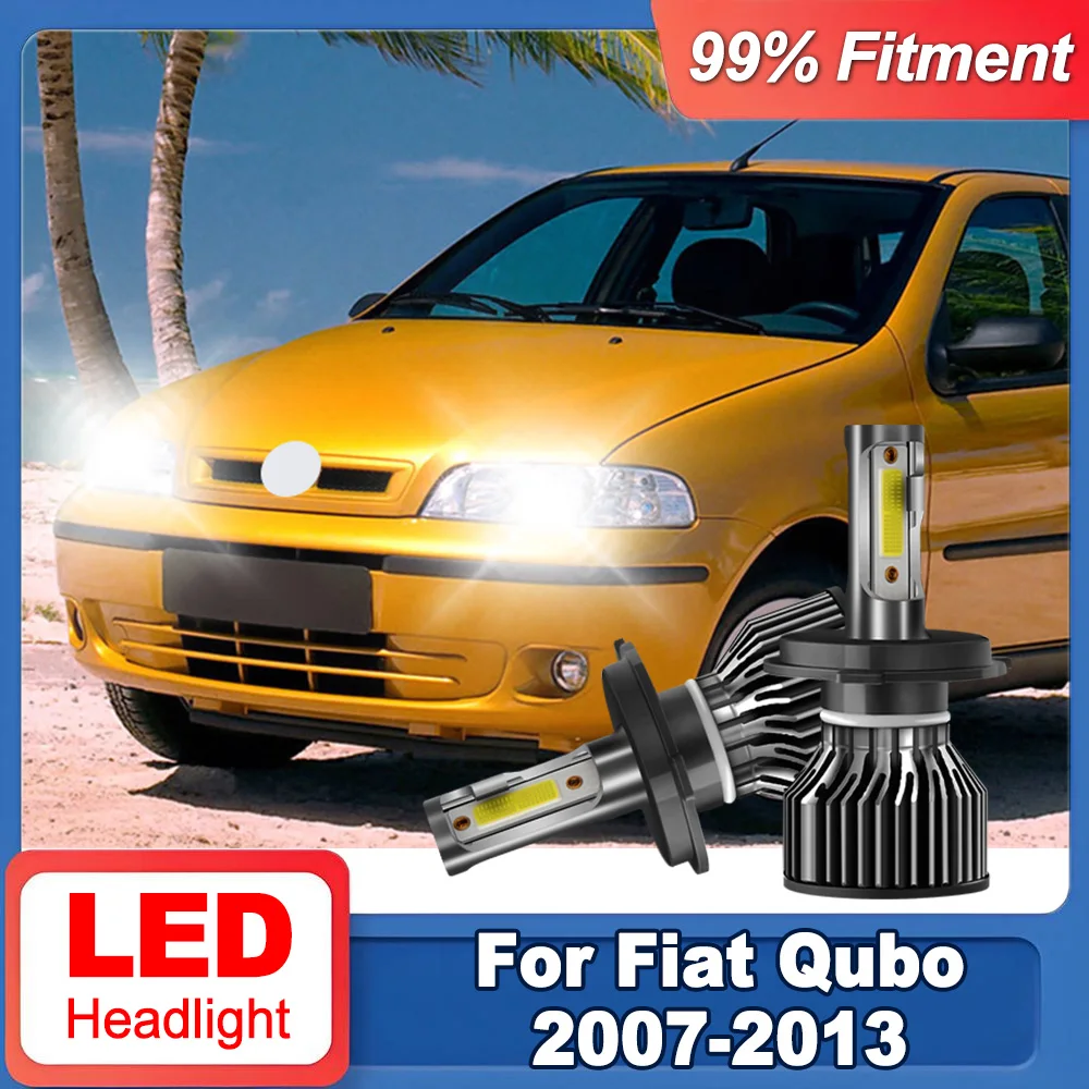 

2PCS H4 High Low Beam LED Headlight 6000K White Super Bright 120W 20000LM For Fiat Qubo 2007-2011 2012 2013 Canbus Car Light