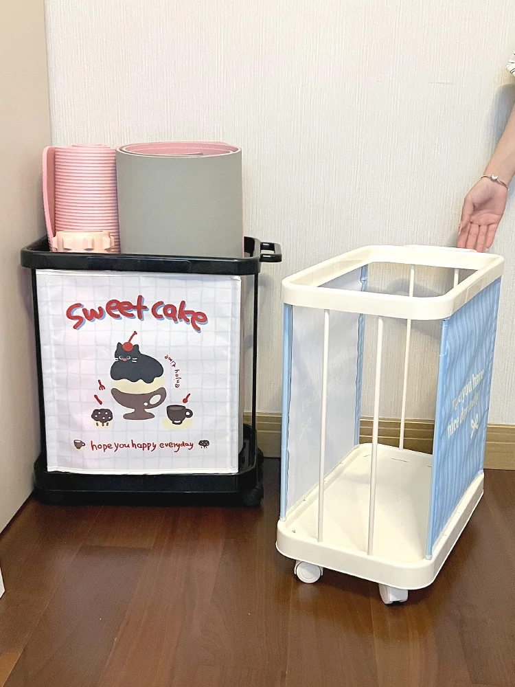 

Высокая эстетика, большая емкость для фитнеса, оборудование для бадминтона, коврик для йоги, корзина для хранения, мобильный органайзер, маленькая тележка