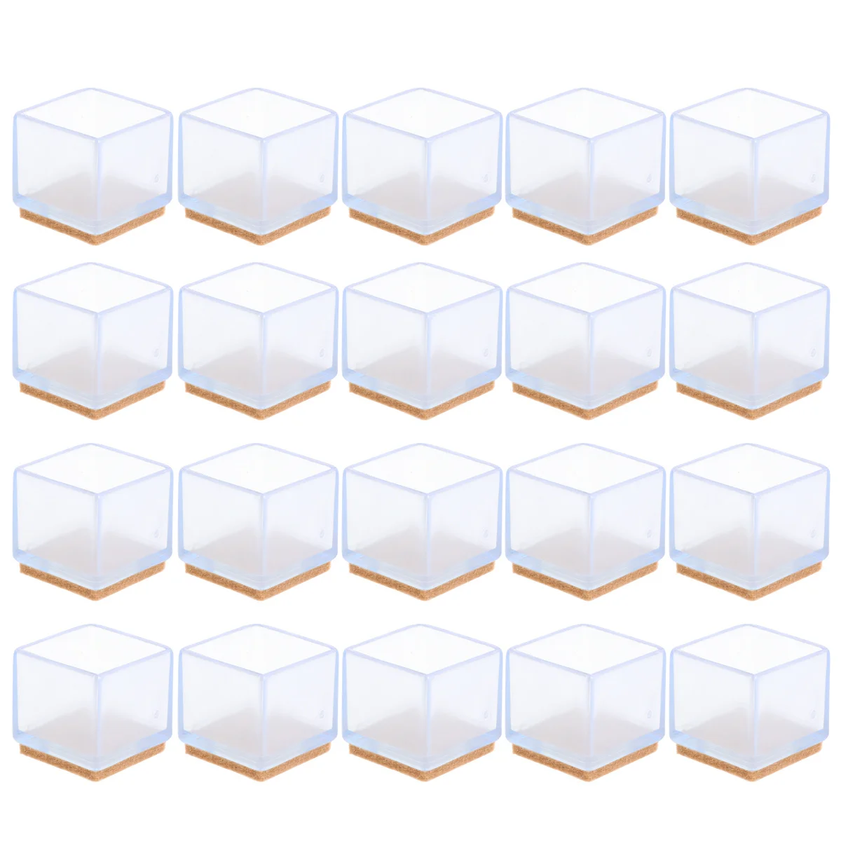 20 قطعة قدم كرسي حماة الجدول الساق يغطي المضادة للانزلاق منصات كرسي منع الخدوش الضوضاء لأرضيات الفينيل الصفائح الصلبة #3