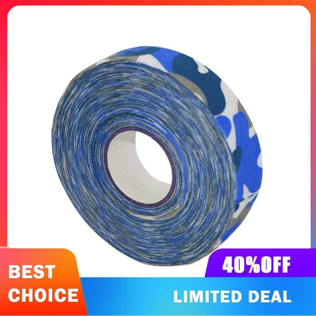 2.5Cmx25M Ice Hockey Cloth Tape Wrapping Breathable Nonslip Protector Cover Flag Red