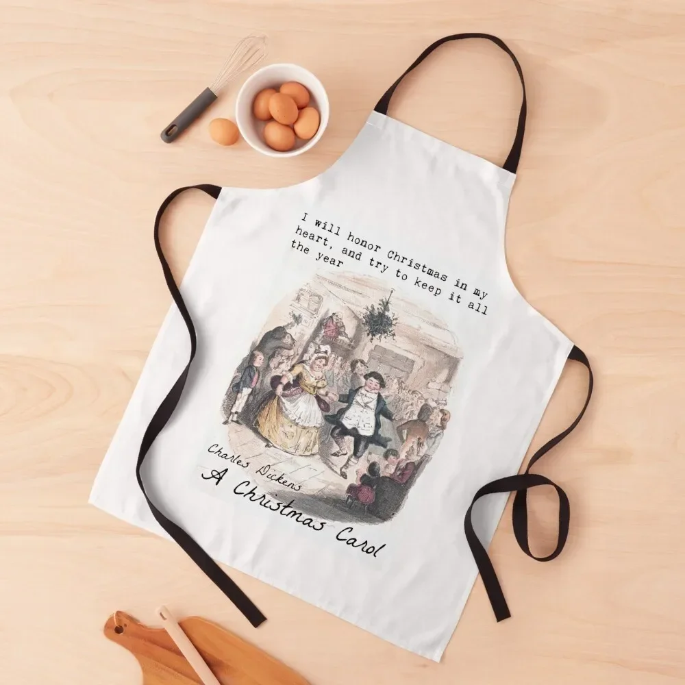 

A Christmas Carol Apron Household Items Salon Woman Kitchens christmas 2025 Apron