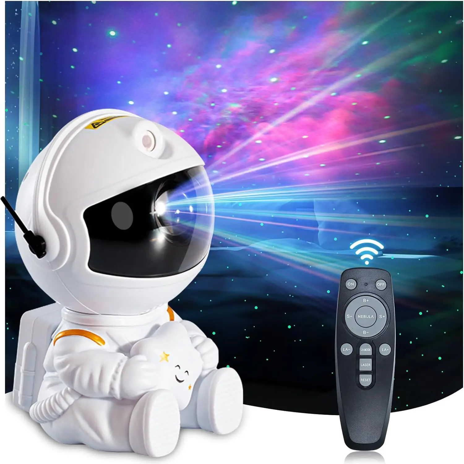 Star Projector Galaxy Night Light Astronaut Nebula Galaxy night lamp Space Bedroom Projector Starry Nebula Gifts for Kids Adults