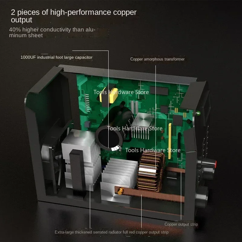 Condensador industrial de ZX7-250 1000UF, máquina de soldadura portátil de cobre de 220V para el hogar, pequeño y grande