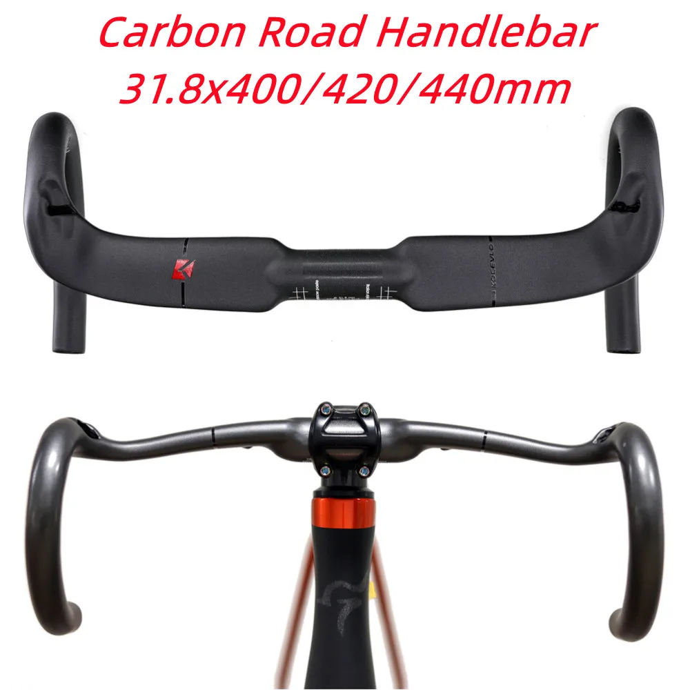 Integrated Carbon Handlebar Road Bicycle Handlebar Winding Light Carbon Speed Handle Bar For Bicycl Steering Wheel Drop Bar