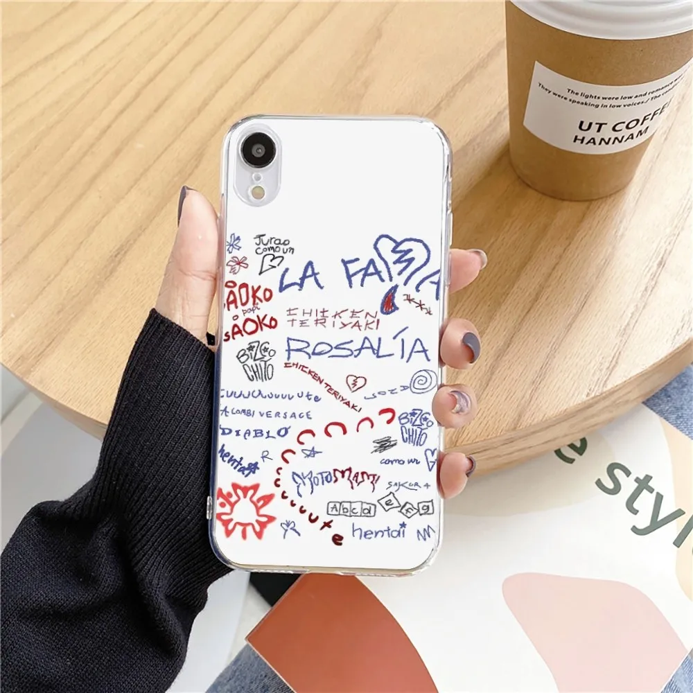 Rosalia pienso en Tu Phone Case For Iphone 15 11 13 14 Pro Max 7 8 Plus X Xr Xs Max Se2020 12mini Transparent Cover