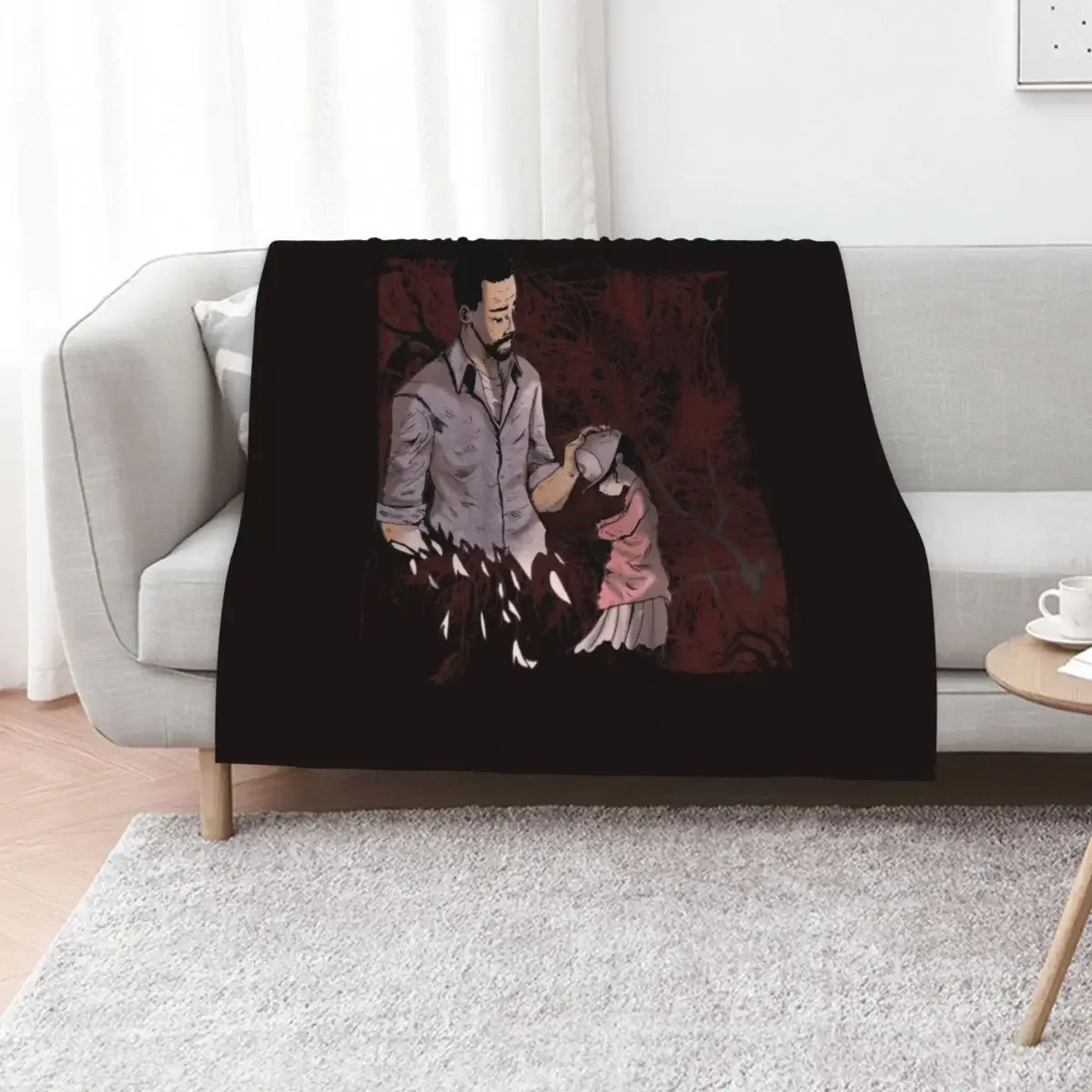 walking-dead-lee-et-clementine-jeter-couverture-chaude-poilue-belles-couvertures-d'hiver-chaudes