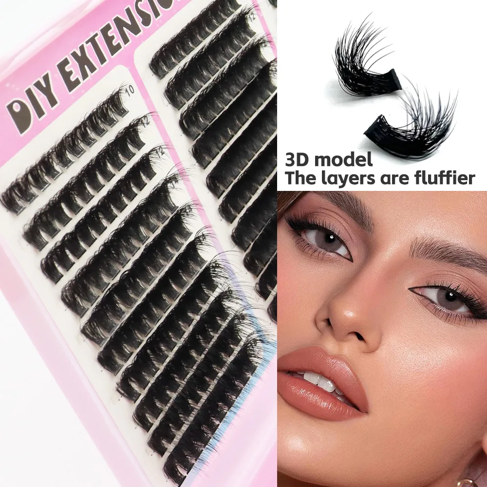 60D/80D/100D/120D/160D/200D كتاب رمش مختلط حجم كبير الرموش تمديد أسود سميك عبر مرحلة طويلة ماكياج E