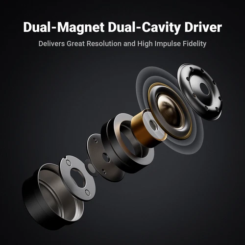 Imagen 2 del producto Fosi Audio IM4 auriculares con cable de alta fidelidad controladores dinámicos con espalda abierta auriculares IEM para monitoreo de música auriculares para juegos