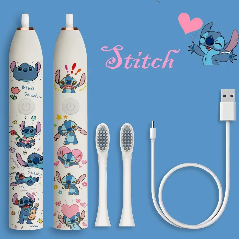 

Cute Stitch Electric Toothbrush Cartoon Ultrasound Charge Children's Toothbrush Soft Fur Waterproof Student Friend Gift