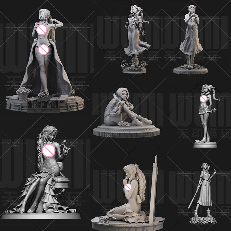 

1/24 1/18 Scale Wedding Dress/Formal Attire/Swimsuit Flower Beauty DIY Self-assembled GK 3D Resin Un-panited Doll White Model