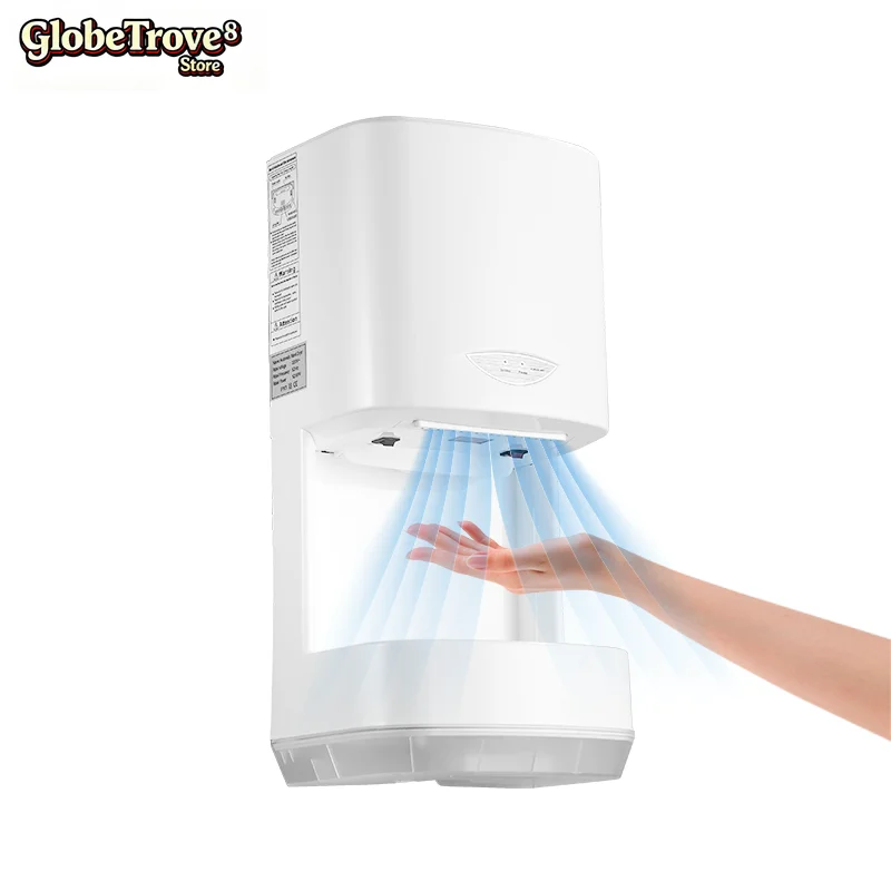 GlobeTrove FL-2018 Fully Automatic ABS Sensor Wall-Mountable App-Controlled Hand Dryer For Commercial Household Hotel Use