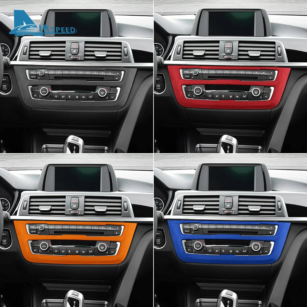 Italy Super Suede For BMW 3GT F30 F32 F33 F34 325i 3 4 Series 13-18 Center Console CD Panel Cover Trim Sticker Car Accessories