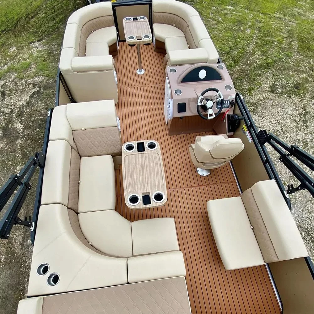 Factory Directly Marine Luxury Deluxe Comfort Pontoon Furniture Sofa Pontoon Boat Sofa Series
