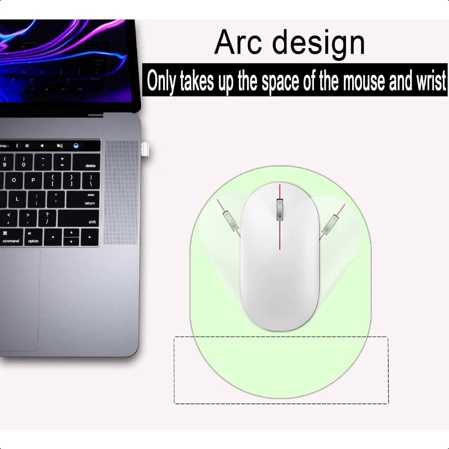 Alas Mouse Kecil Portabel Tahan Air dan Anti Selip Bagian Bawah Karet Uniseks Mouse Nirkabel Laptop Keyboard Tray Kantor Perjalanan Hijau 5.5X7