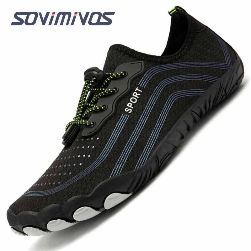 Cross-Trainer da uomo |   Scarpa a piedi nudi e minimalista |   Suola a caduta zero |   Scarpe da scoglio con punta larga Aqua per il nuoto, il surf da spiaggia per le donne