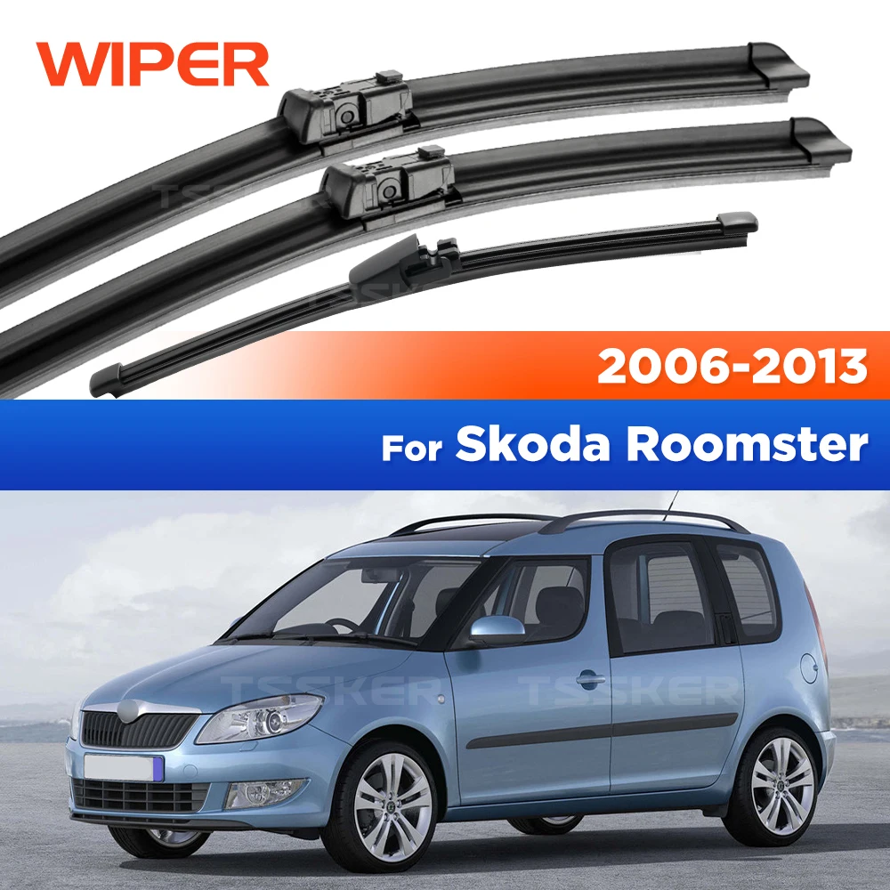 

Front & Rear Wiper For Skoda Roomster 2006-2013 2007 2008 2009 2010 Wiper Blades Windshield Windscreen Window Brushes 21"+21"+13