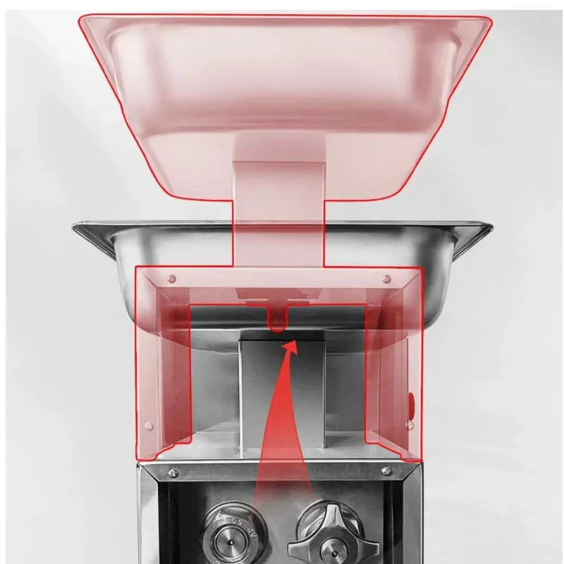 Vertical Mobile Commercial Meat Slicer Shredder Dicer Stainless Steel Multi-Function Meat Vegetable Cutting Machine