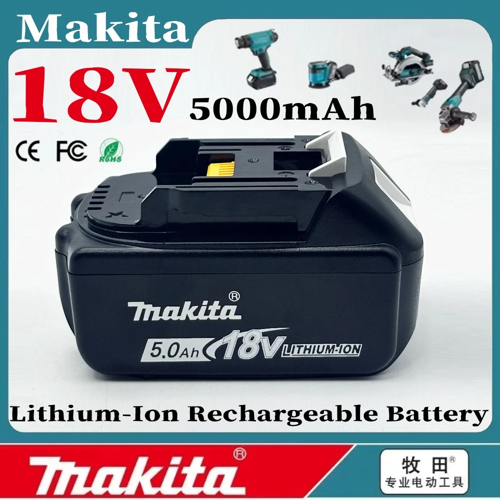 

Original Makita 5.0Ah 18V Rechargeable Li-ion Battery DC18RF BL1840 BL1830 BL1430BL1440 DC18RC Charging Tools Battery